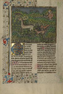 A Hunter and Dogs Pursuing a Fallow Deer by Unknown artist