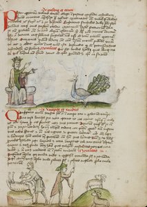 A King Enthroned Speaking to a Peacock; A Shepherd Killing a Ram; A Shepherd with a Staff and a Knife before Two Goats by Unknown artist