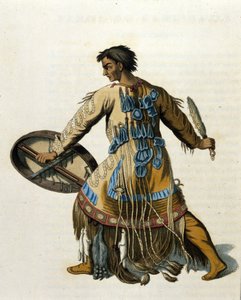 A Siberian shaman. 19th century engraving by Unknown artist
