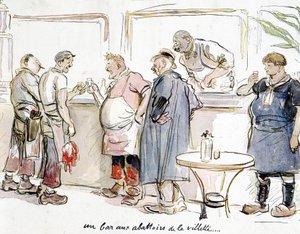 A Bar at the Slaughterhouses of the Villette in Paris by Unknown artist
