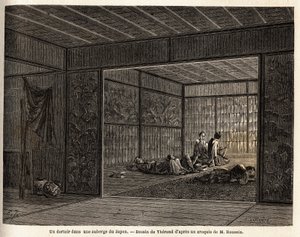 A Dormitory in an Inn in Japan by Unknown artist