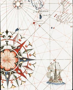 A Galleon Sailing Off the Coast of California (Detail) by Unknown artist