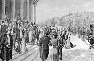 A great wedding at the Madeleine in Paris. by Unknown artist