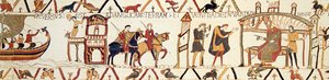 A Scene from the Bayeux Tapestry Depicting King Edward Talking with Harold by Unknown artist