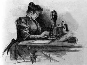 A telegraph operator invented by Samuel Finley Breese Morse. Engraving of the 19th century