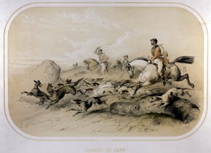 A wolf hunt by Unknown artist