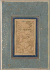 A Woman Mistakes a Cow for the Angel of Death, from Lights of Canopus (Anwar-i Suhaili) of Kashifi by Unknown artist