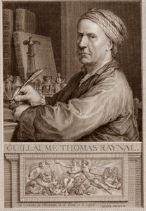 Abbot Guillaume Thomas Raynal (1713-1796) English writer engraving after Charles-Nicolas Cochin II