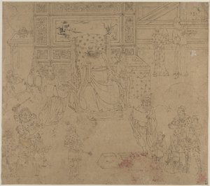 Album of Daoist and Buddhist Themes: Kings of Hells: Leaf 34 by Unknown artist