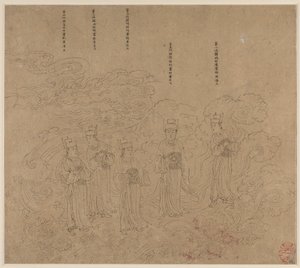 Album of Daoist and Buddhist Themes: Procession of Daoist Deities: Leaf 22