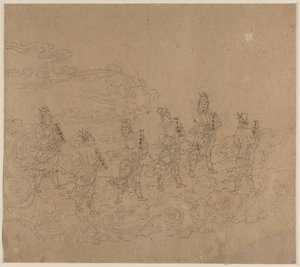 Album of Daoist and Buddhist Themes: Procession of Daoist Deities: Leaf 24 by Unknown artist