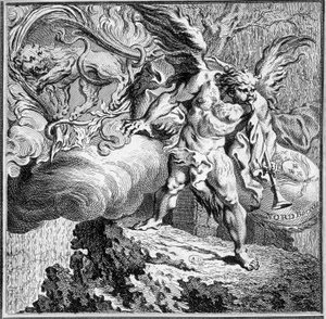 Allegory of the North Wind. 18th century engraving