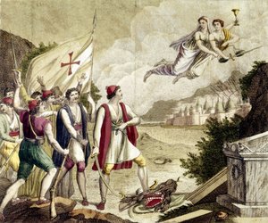 Allegory of the reawakening of the nationalist feeling of Greece under Ottoman domination which led to the Greek War of Independence (1821-1830) or the Greek Revolution by Unknown artist