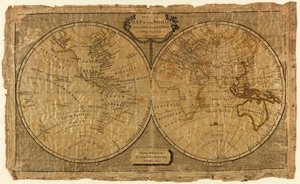 An Outline Map of the World for Ladies Needlework and Young Students of Geography by Unknown artist