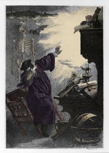 Apparition of Mephistopheles to Faust. Illustration for 