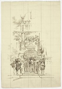 Assembly on Steps by Unknown artist