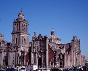 View of the Metropolitan Cathedral of Mexico City by Unknown artist