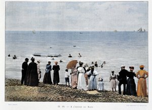Bathing on the beaches of the Atlantic, late 19th century by Unknown artist