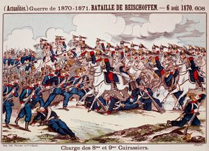 Battle of Worth, on 6 August 1870 in the Opening Stages of the Franco-Prussian War (Engraving)
