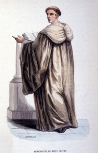 Benedictine of Mont Olivet (Engraving from an Album on Religious Orders, Paris)