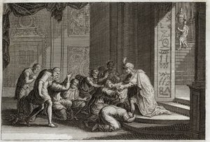 Bible of Royaumont, Old Testament: Joseph is Recognized by His Brothers by Unknown artist