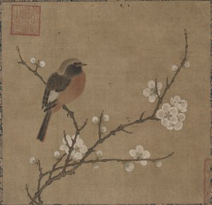 Bird on a Flowering Branch by Unknown artist