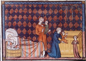 Birth and education of the King of France Louis IX or Saint Louis (1214-1270) by Unknown artist