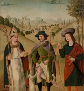 Bishop Saint, Saint Roch, and Saint Sebastian