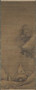 Bodhidharma Meditating Facing a Cliff by Unknown artist