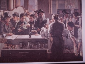 British Pub Serving Drinks by Unknown artist