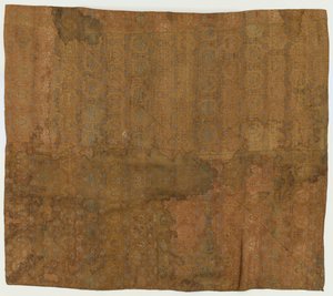 Brocade, silk. A temple cover. In four pieces of sewed together and lined with asa by Unknown artist