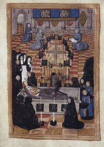 Burial of Anne of Brittany (1514) - Miniature by Unknown artist