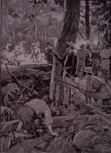 Bushrangers, Australian outlaws, rob a gold escort by Unknown artist