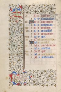 Calendar Page by Unknown artist