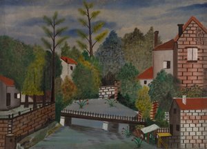 Canal and Houses by Unknown artist