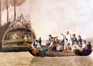 Captain William Bligh (1754 - 1817) of the Bounty abandoned by his crew by Unknown artist