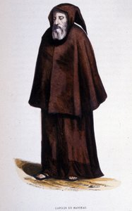 Capuchin in coat (engraving from an album on religious orders)