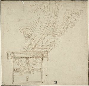 Ceiling Decoration with Grotesques by Unknown artist