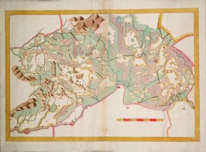 Chart of Leix and Offaly, Ireland, c.1590