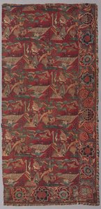 Chintz Bed Cover or Hanging with a Japanese-Inspired Pattern, Right Half by Unknown artist