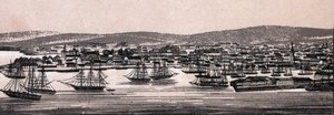 Christiania, Denmark: view of the city. The world illustrates 168 views. Undated (end of 19th century) by Unknown artist