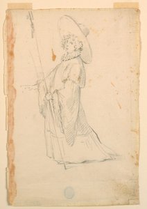 Costume Design: A Girl in Fantastical Attire for a Ballet by Unknown artist