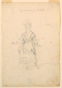 Costume Design: A Woman Singer for a Ballet by Unknown artist