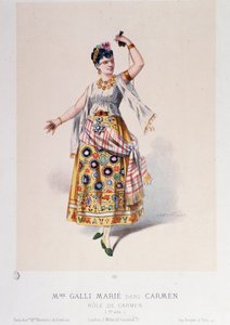Costume of Marie Galli in Carmen, Opera by Georges Bizet