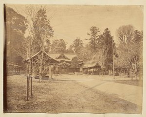 Courtyard in an Unidentified Japanese Temple by Unknown artist