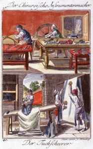 Crafts: Manufacturer of Surgical Instruments (Top) and Sheath Trimmer (Bottom) in Their Workshop. In 