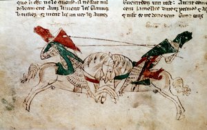 Battle of Lancelot and Tristan by Unknown artist