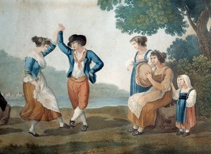 Dancers in Frascati Near Rome by Unknown artist