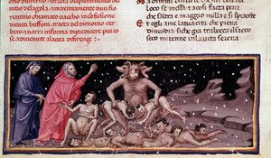 Dante and Virgil Meet Ciacco and Cerbere with the Gluttonous (Song 9 from Hell, in the Divine Comedy)