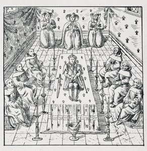 Death of Charles IX on 30 May 1574 at 24 Years - in Collection of 39 Figures Representing the Calamities of France from 1562 to 1586 by Louis Perrin Imprimerie by Unknown artist